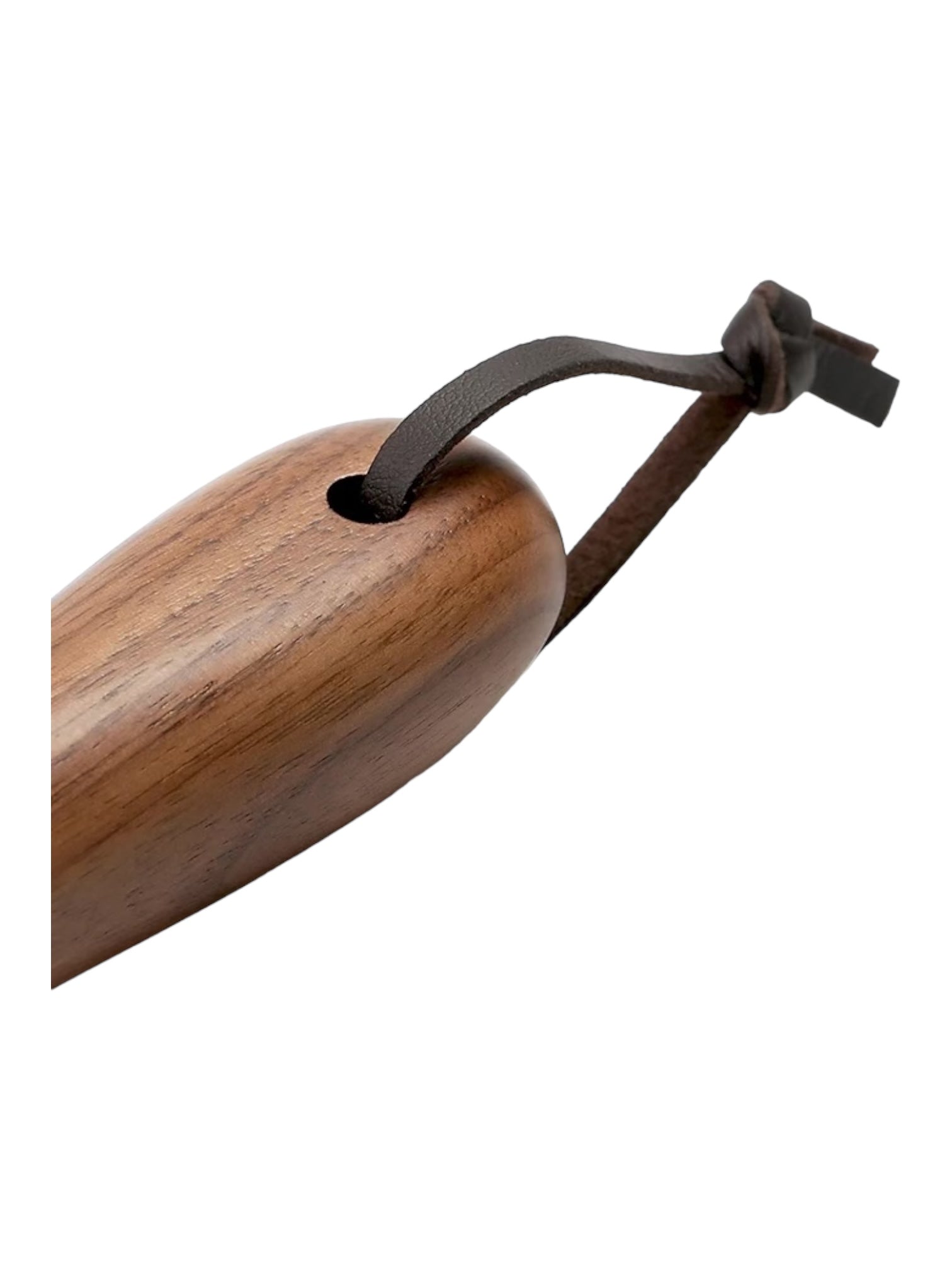 Wooden Shoe Horn W/ Leather Strap