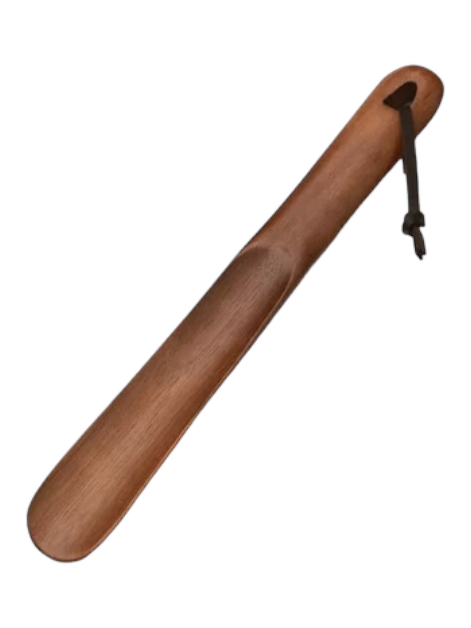 Wooden Shoe Horn W/ Leather Strap
