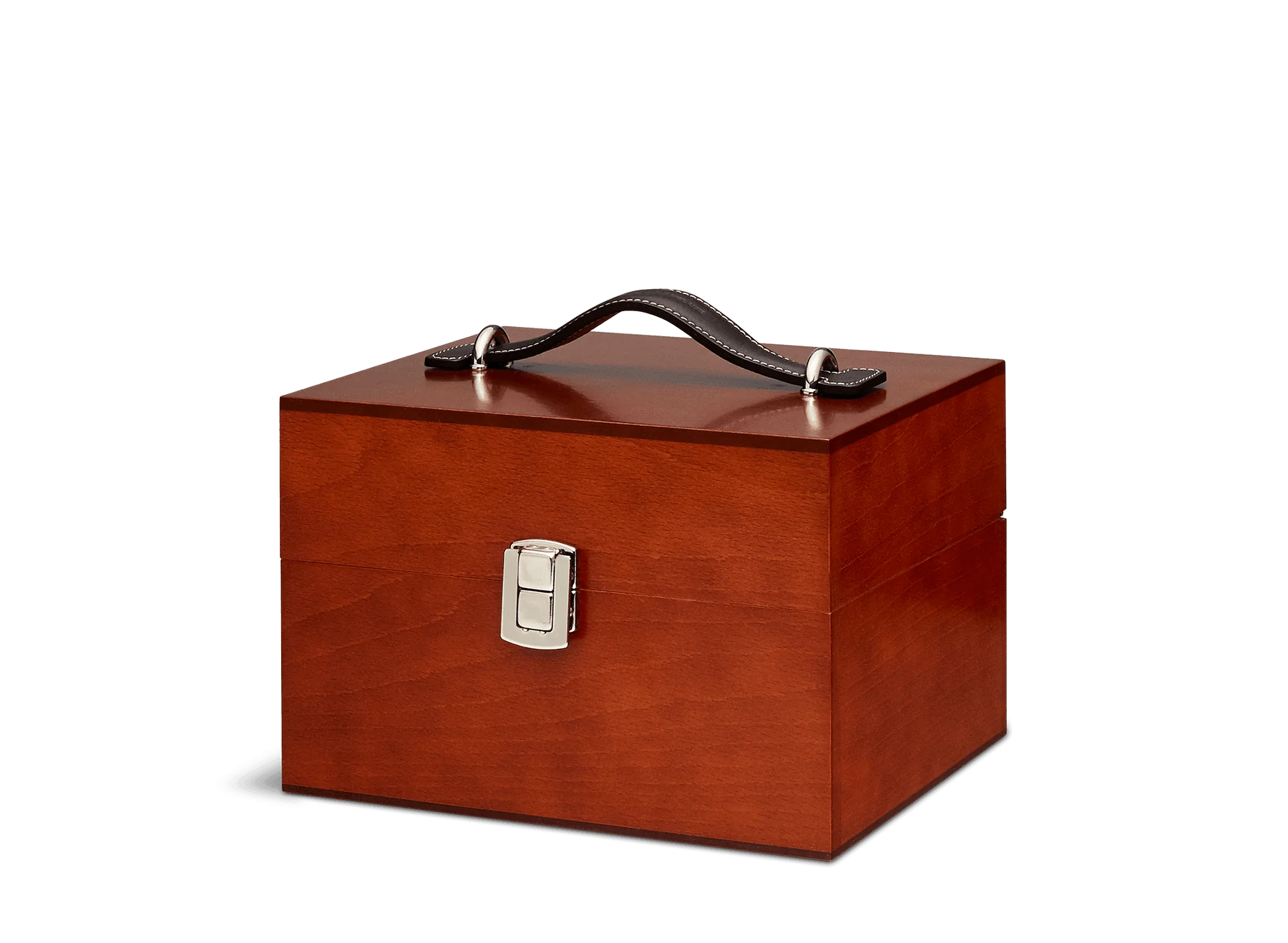 For the leather connoisseur. Presented in a stunning Beechwood box. A wonderful gift or addition to the shoe arsenal. Solid beech frame made in France, with a natural finish and vegetal leather trims.    The Groom Deluxe Box contains the following:  2 x 100ml shoe polish tin (1 x black, 1 x dark brown) 1 x renovator cream 2 x Spatula brushes 2 x Shoe polisher brushes 2 x Small spreaders 1 x Polish cloth  &nbsp;Size: 37X20X15cm