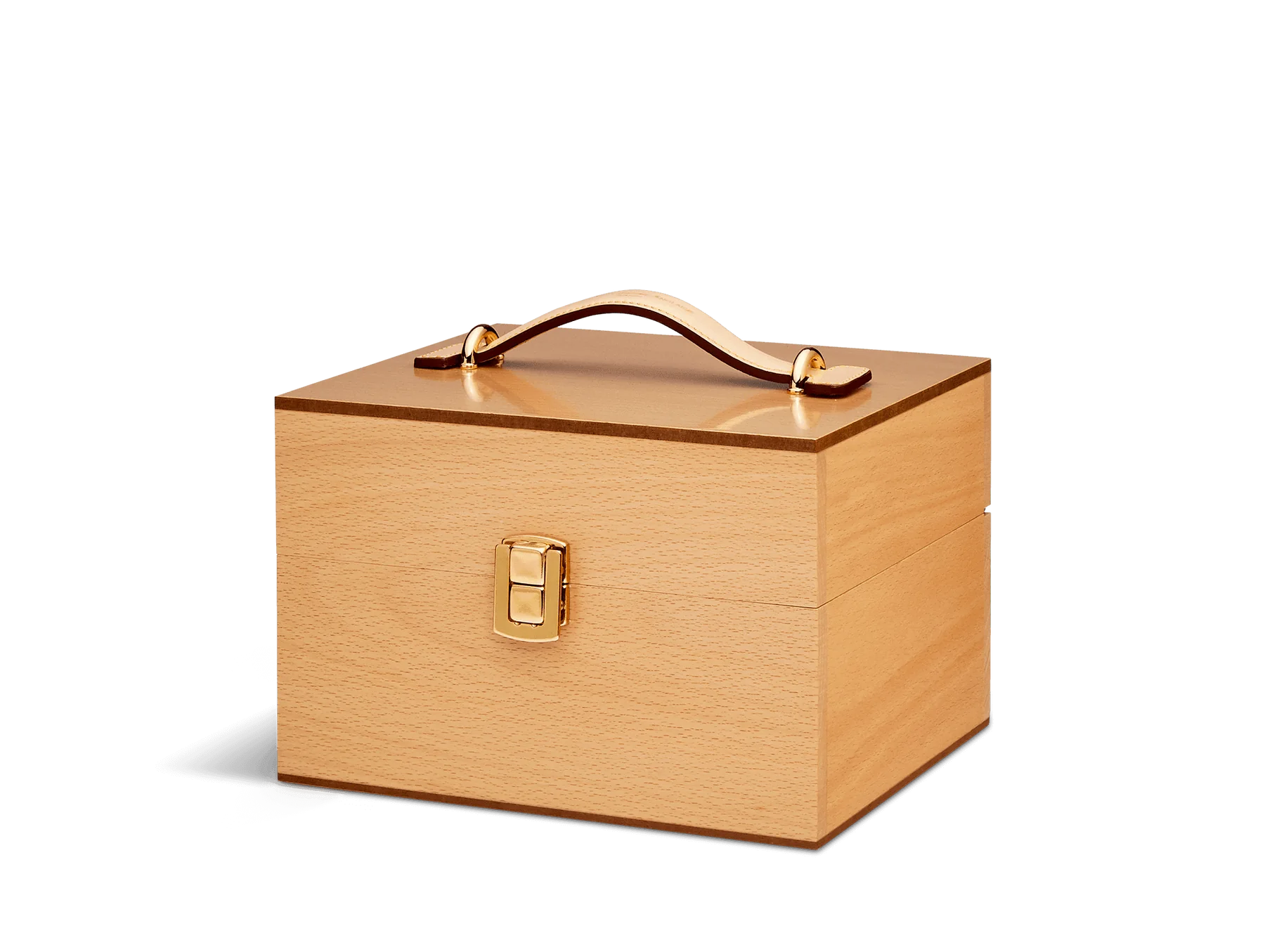 For the leather connoisseur. Presented in a stunning Beechwood box. A wonderful gift or addition to the shoe arsenal. Solid beech frame made in France, with a natural finish and vegetal leather trims.    The Groom Deluxe Box contains the following:  2 x 100ml shoe polish tin (1 x black, 1 x dark brown) 1 x renovator cream 2 x Spatula brushes 2 x Shoe polisher brushes 2 x Small spreaders 1 x Polish cloth  &nbsp;Size: 37X20X15cm