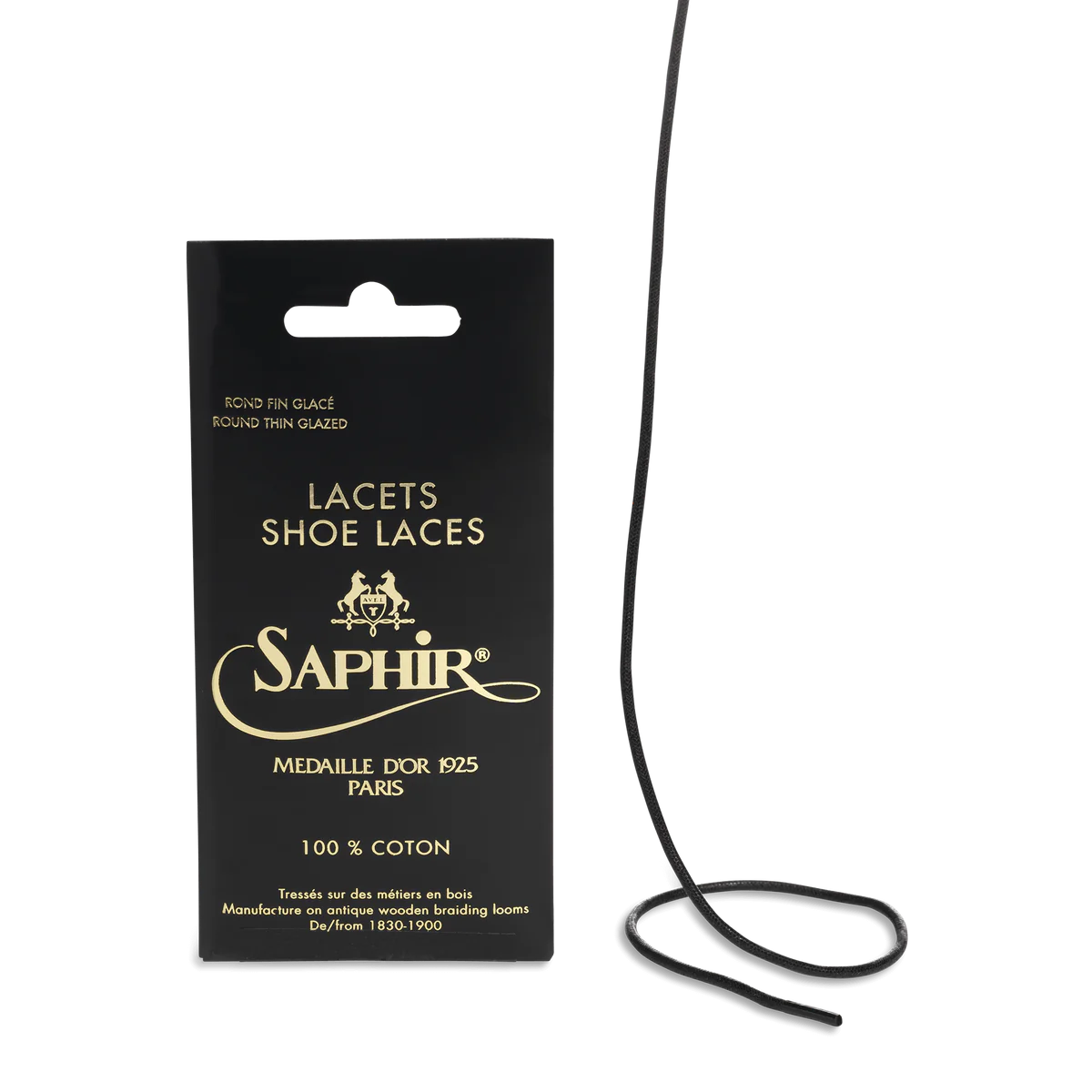Saphir Medaille d'Or Luxury Waxed Round Braided Dress Shoe Laces