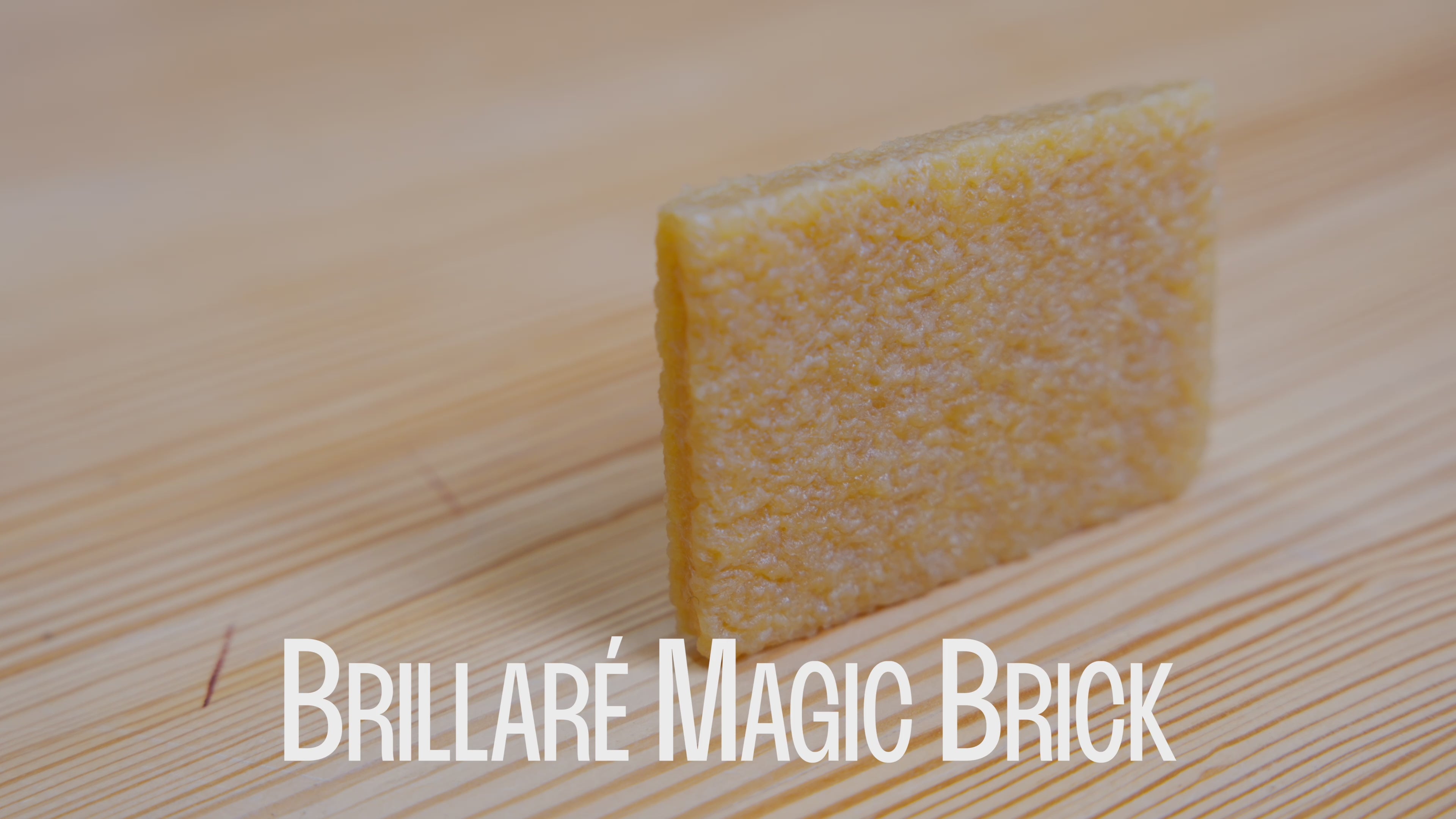 Brillaré Magic Brick suede eraser, nubuck cleaner, sneaker cleaner, sole edge cleaner, and suede care product close up video of how to use 
