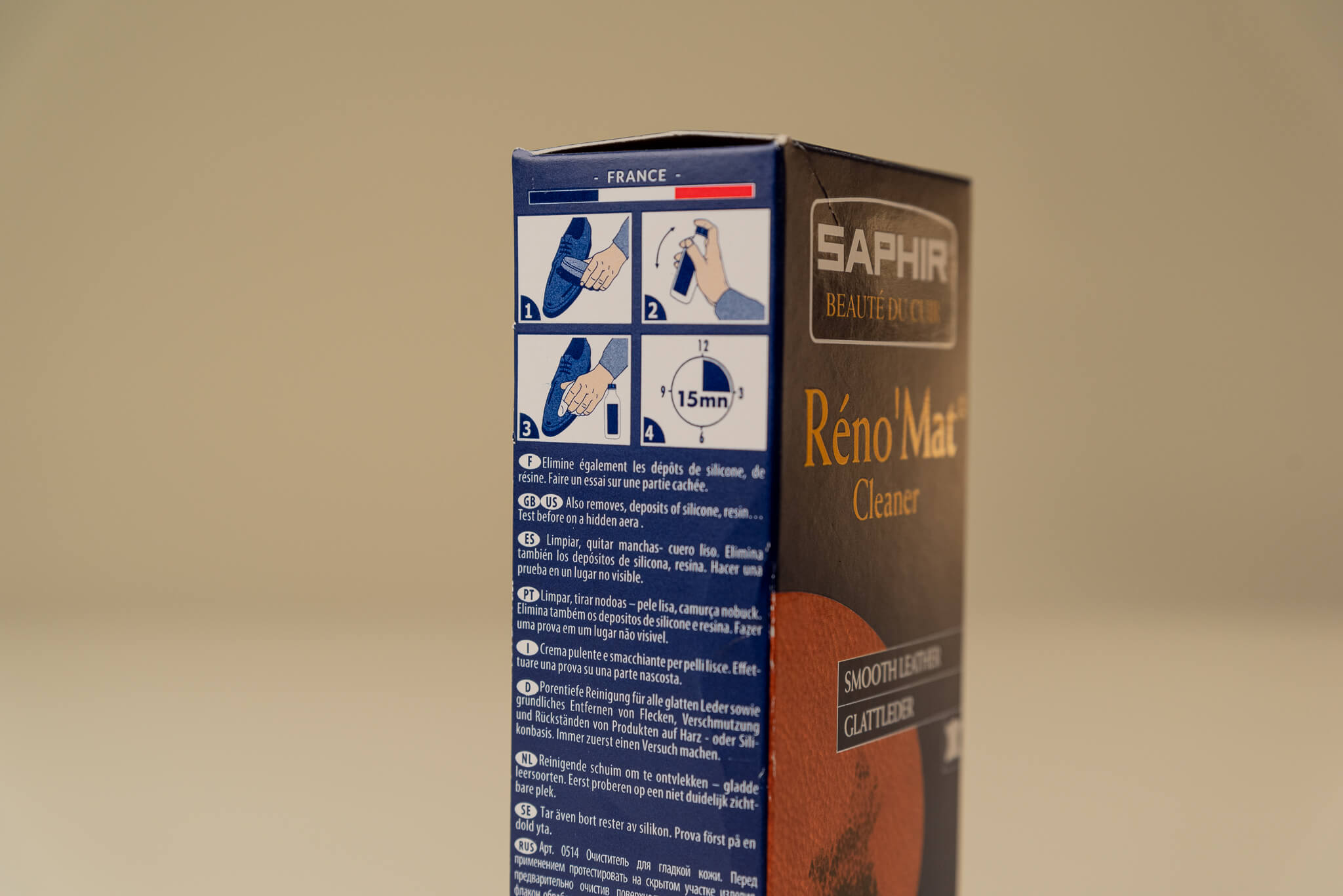 Saphir Reno Mat Leather Shoe Cleaner Stain Remover - Brillare 3