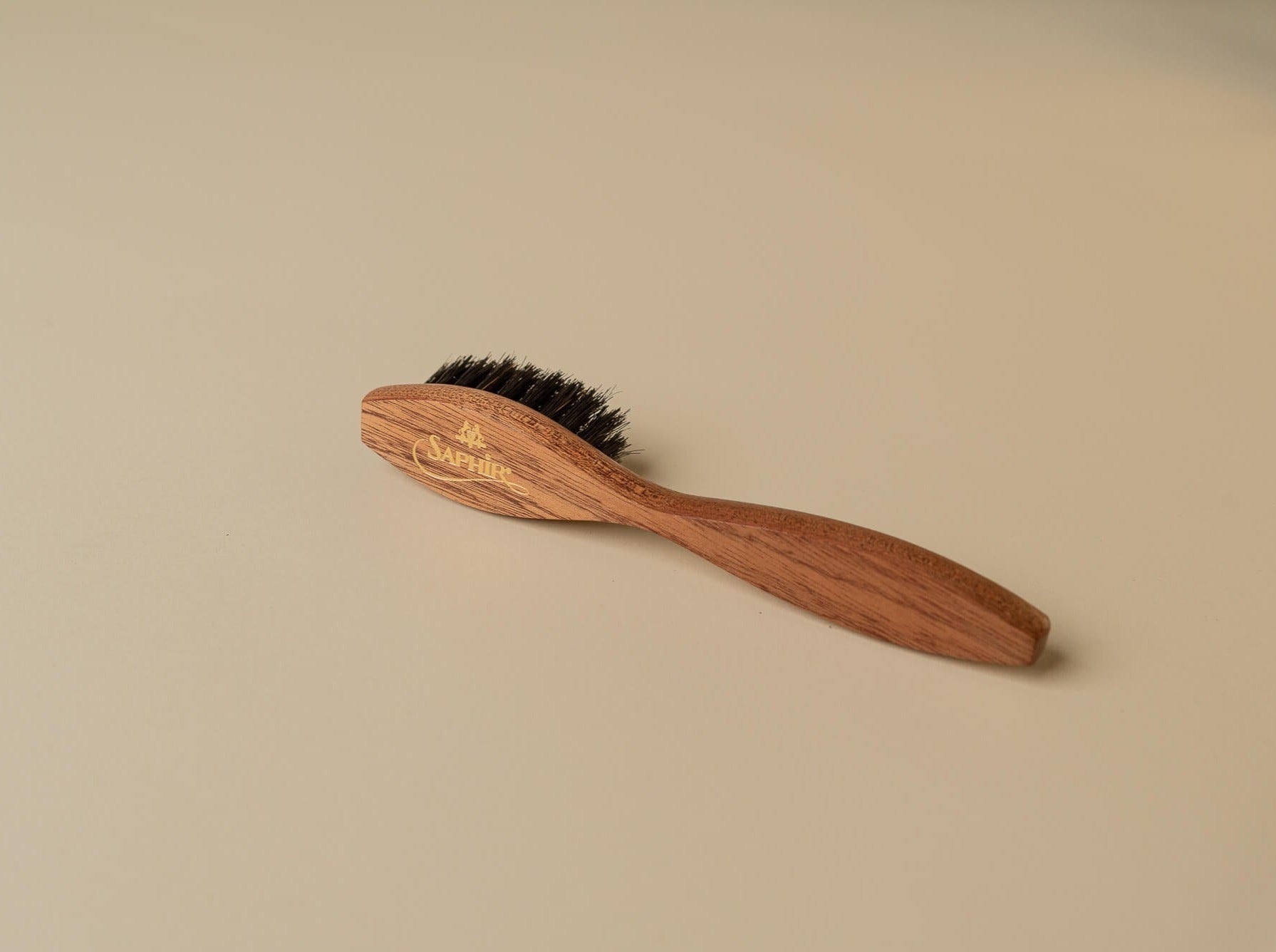 Saphir Medaille d'Or Wood Spatula Horse Hair Shoe Brush - Brillare black 5