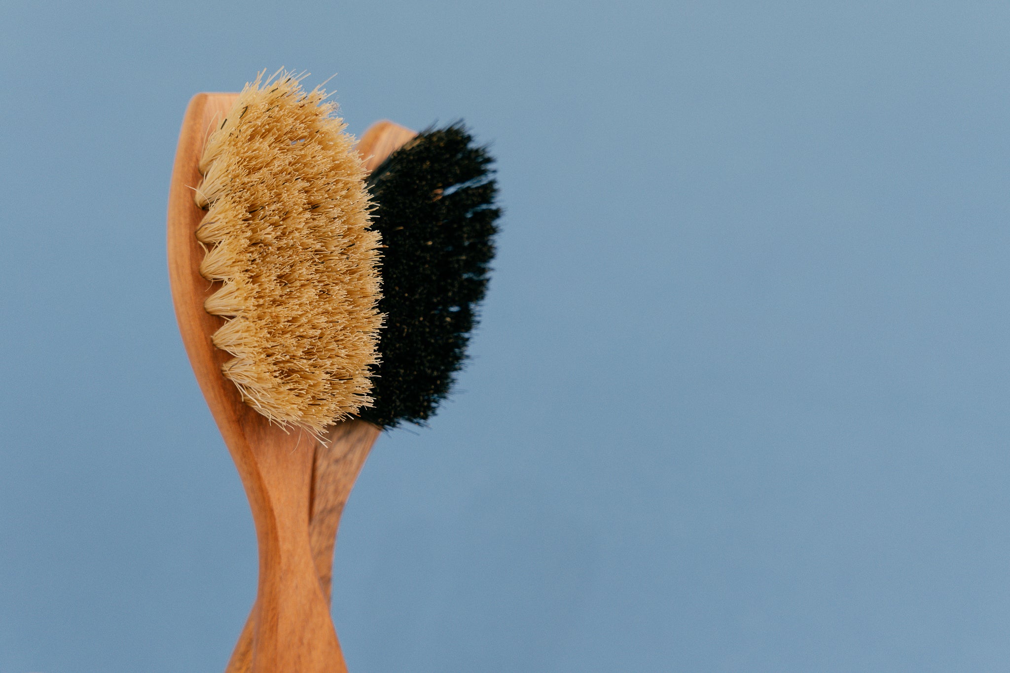 Saphir Medaille d'or wooden spatula brush shown in black and natural/blonde colours