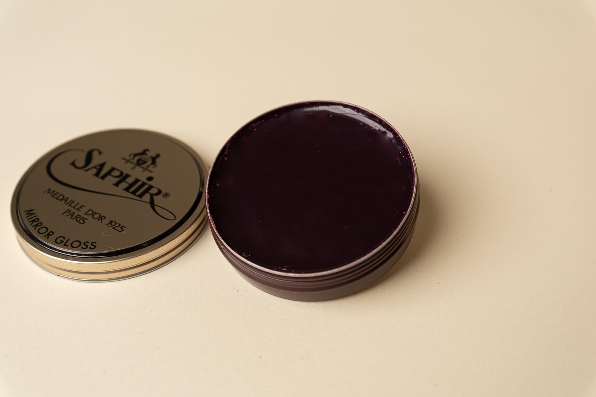 Saphir Medaille d'Or 1925 Mirror Gloss Shoe Polish Paste Wax - Brillare Burgundy 08